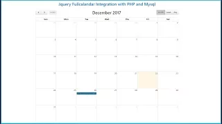 Jquery Fullcalandar Integration with PHP and Mysql