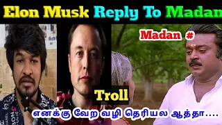 Elon Musk Reply To Madan Troll || Elon Musk reply || Madan Gowri Tweet || Tesla car launch in India