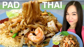 REZEPT: Pad Thai | gebratene Nudeln mit Tofu und Garnelen | thailändische Reisnudeln kochen