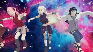 (MMD x Naruto)Hinata, Sakura and Ino dancing "On the floor" My First MMD || Hannia Nandz.