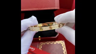 Unboxing Video | Cartier Love Bracelet, Diamond-Pave Yellow Gold, Diamonds