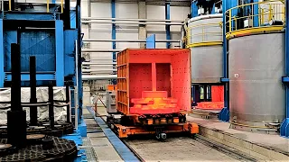 Case-hardening HUGE 2 Ton Gear with Automatized Heat Treating Facility