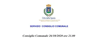 Consiglio Comunale, lunedì 26 Ottobre 2020 ore 21.00