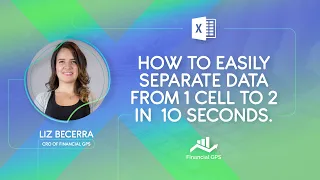 How to easily separate data from 1 cell to 2 in 10 seconds