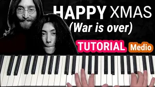 Como tocar "Happy Xmas"(John Lennon) - Piano tutorial y partitura