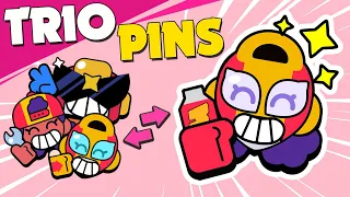 Brawl Stars Trio Pins | Super Hero, Snowtel & More