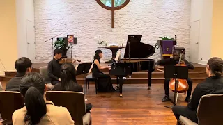 Piano Trio no. 2 by Mendelssohn - 1st mov. (Hannah Park, Harah Kang, Tavares Baker)