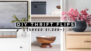 DIY THRIFT FLIP | HIGH END THRIFT FLIP HOME DECOR TRANSFORMATIONS | I SAVED OVER $1200!