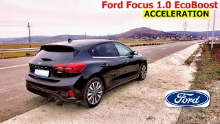 Ford Focus 1.0 EcoBoost 125hp acceleration 0-100, 1/4 mile, 60-100 80-120 | FWD | 2022 | GPS results