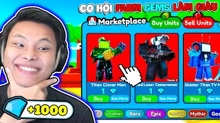 JAYGRAY NHẬN CƠ HỘI FARM GEMS LÀM GIÀU MUA TITAN CLOVER VS SINISTER | TOILET TOWER DEFENSE ROBLOX