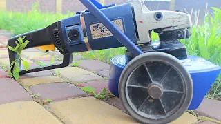 👉How to make Lawn Mower from home with an Angle Grinder. Сделать газонокосилку из болгарки