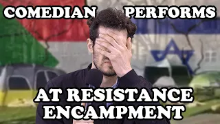 Comedian Performs Stand Up at Free Palestine Encampment