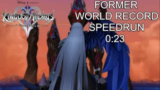 PS4 Kingdom Hearts II Final Mix [Critical Mode] Sephiroth Speedrun 0:23 [FORMER WORLD RECORD]