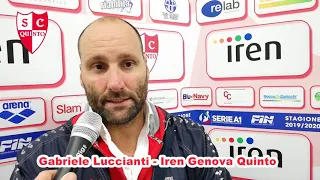 Gabriele Luccianti dopo Iren Genova Quinto-Roma Nuoto