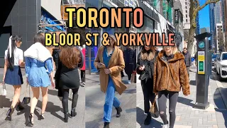 Toronto Downtown Bloor St And Yorkville Village Walking Tour Toronto Canada 4K