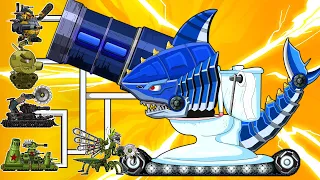 Transformers Tank: Shark Tank VS Kv-44 Dora Tank / Mantis Cyborg | Arena Tank Cartoon