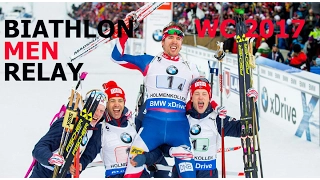 BIATHLON MEN RELAY 18.02.2017 World Championships Hochfilzen (Austria)