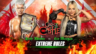 WWE 2K24 - Cody Rhodes vs Liv Morgan | Intergender | Extreme Rules | Clash at the Castle