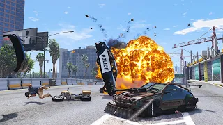 GTA 5 ELUSIVE ZR380 HIGH SPEED CRASHES - SUPER CINEMATIC PICTURE WITH SLOW MO ep.28