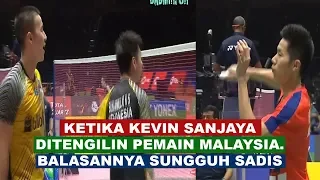 KETIKA KEVIN SANJAYA  DITENGILIN PEMAIN MALAYSIA. BALASAN KEVIN SUNGGUH SADIS | THOMAS CUP 2018