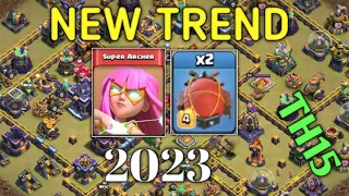 SUPER ARCHER Blimp Makes Town hall 15 Look Easy in Clash of clans ll coc ll 2023