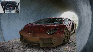 Rebuilding Lamborghini Aventador LP700 1200HP - Forza Horizon 5 | Steering Wheel Gameplay
