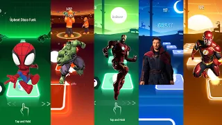 Spider Man 🆚 Hulk Movie 🆚 Iron Man 🆚 Doctor Strange 🆚 Flash | Tiles Hop | Coffin Dance | Super Hero