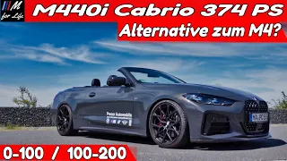 BMW M440i xDrive 2021 | BMW 4er Cabrio 2021 | Test | 0-100 | 100-200