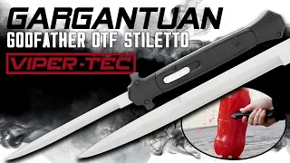 BUDK: Viper Tec "The Gargantuan" Large Godfather OTF Stilleto Knife!