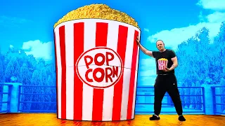 Ho riempito un secchio gigante di 1.000.000 di popcorn