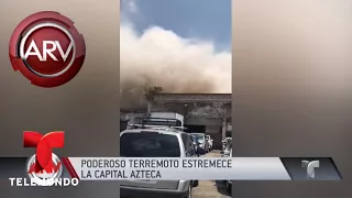 Edificio completo se derrumba en terremoto de México | Al Rojo Vivo | Telemundo