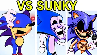 Friday Night Funkin' VS SONIC.EXE 1.5 FULL WEEK + Cutscenes Secret Sunky Milk Song (FNF Mod) Horror