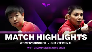 Sun Yingsha vs Bernadette Szocs | WS QF | WTT Champions Macao 2023