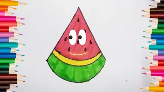 how to draw watermelon |watermelon drawing |easy watermelon drawing |Art gallery