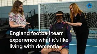 England football team experience what it’s like living with dementia