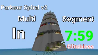 Minecraft Parkour Spiral v2 Multi-Segment Speedrun in 7:59 (Glitchless)