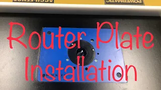 Router Plate Install on Table Saw