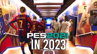 PES 2021 in 2023 Barcelona vs Manchester united Realistic Gameplay