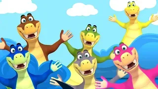 Ten Little Crocodiles | Nursery Rhymes For Babies |  Kids Cartoons Videos