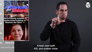 Hard of hearing comedian Hayden Kristal auditions on “America’s Got Talent”