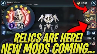 Relics Are Here! Relic Overview Guide + New Mod Tiers Coming Eventually... | Galaxy of Heroes