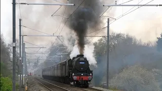 LMS 44871 working hard up the 1 in 37.7 Lickey Incline! The Worcester Steam Express 6/4/24