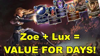 CONTROL THE BOARD with Zoe/Lux! | Legends of Runeterra