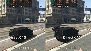 Testing fps DirectX 10 vs 11 - Win11- GTA V - MSI GF76 Katana