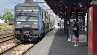 RER C SNCF - Départ d'un UM2 Z2N à Juvisy