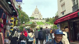 Paris France, Montmartre - Walking Tour, October 1, 2022 - Autumn in Paris - 4K HDR