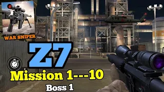 War Sniper Z7 Mission 1-2-3-4-5-6-7-8-9-10 Android/iOS Gameplay