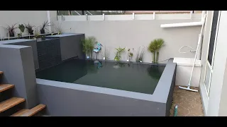 Natural Swimming Pool Modern Design Made Out Of Foam - Organic Pool / Pond Selfbuild DIY