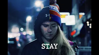 "STAY" short film.  College Romance seen through a split screen.