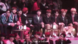 161202 MAMA NCT TEN Reaction to BTS FIRE (My battery was dead at the end of video, it's not a cut. )
